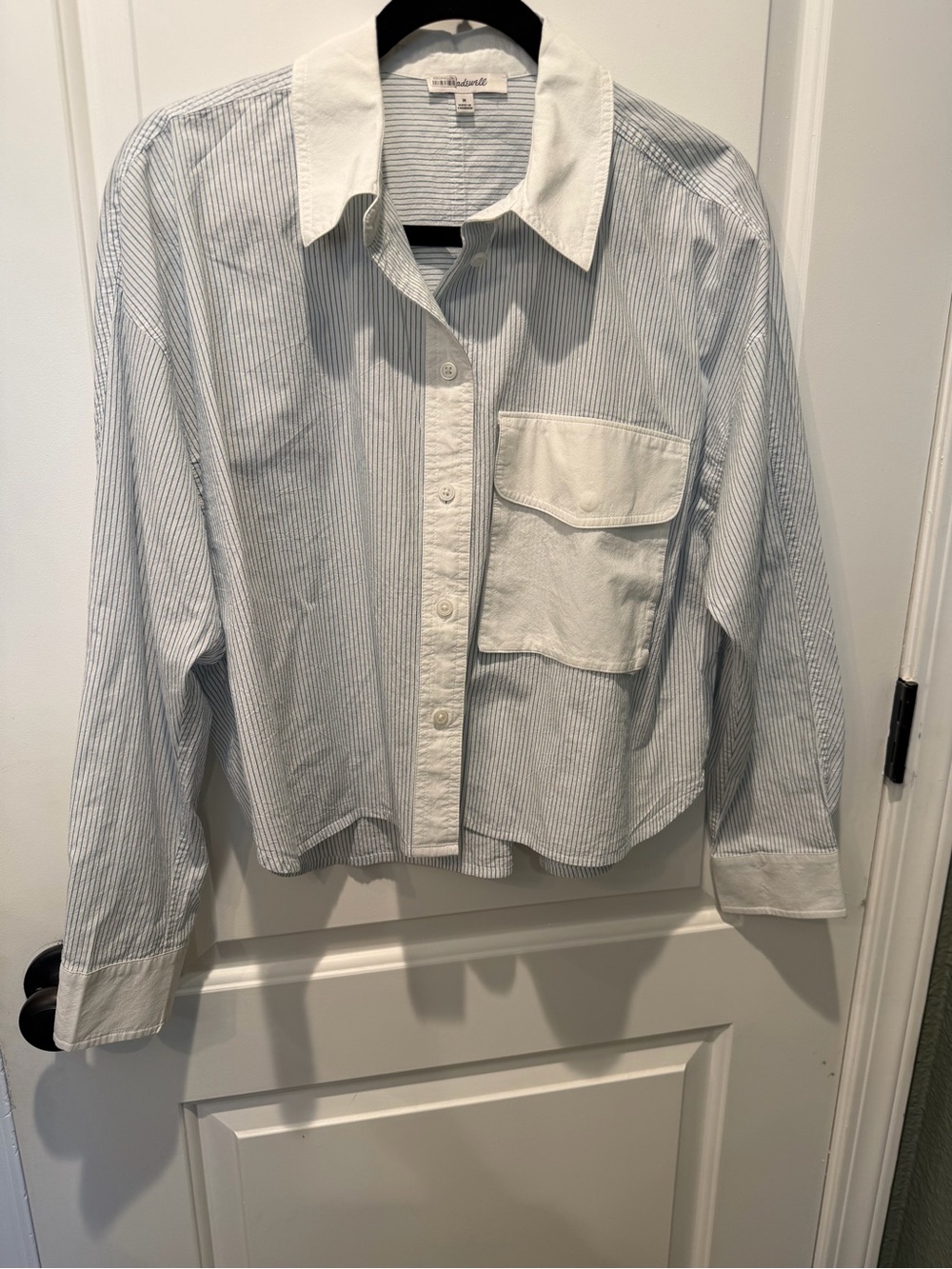 Madewell Light Blue & White Striped Button-Down Shirt